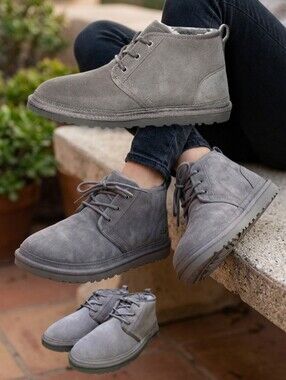 Like New 🩶 Cushionaire Women's Lane Seal Grey Suede Lace-Up Chukka Boots